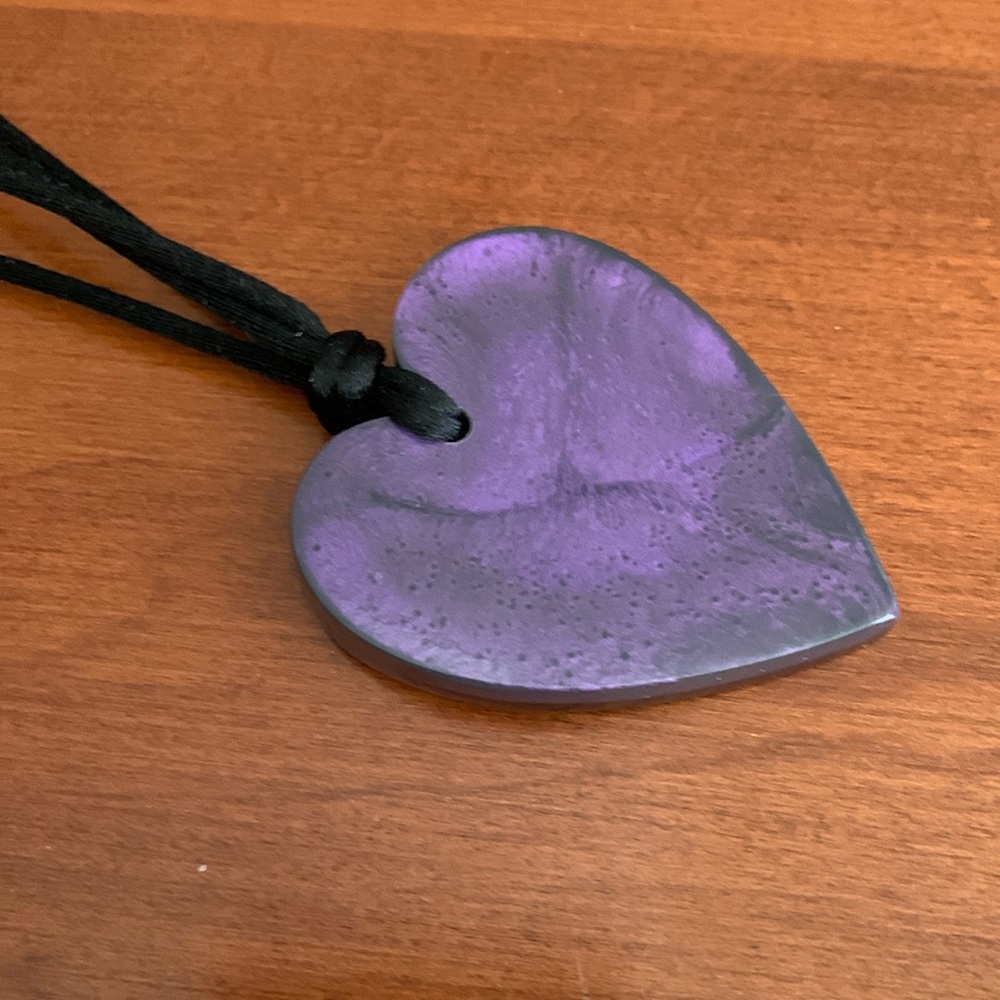 Purple heart necklace
